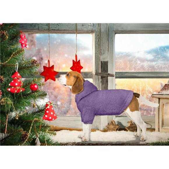 XS Sweaters for Small Dogs Dog Hoodie Pet Clothes Warm Soft Cozy Coats - Picture 3 of 7